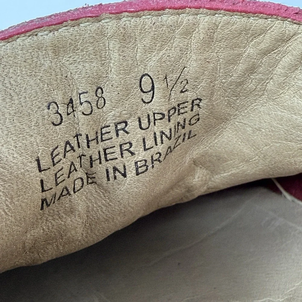 Marc Joseph NY Boat Shoes Sneakers Womens 9.5 Moccasin Red Nubuck Leather‎ 3458